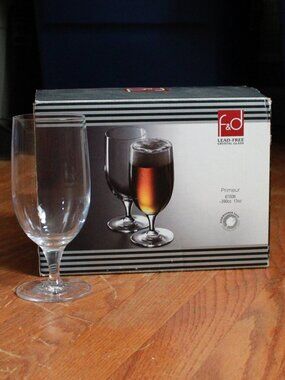 F&D Set of "Primeur" Crystal Beer Glasses